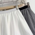 High-waisted A-line flower bud pants skirt